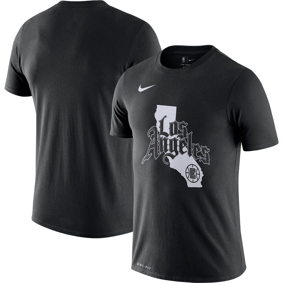 Men 2020 NBA Nike LA Clippers Black 201920 City Edition Hometown Performance TShirt.